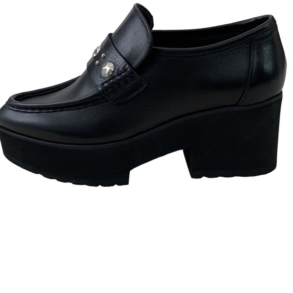 MAJE Studded Leather Platform Loafers - Picture 10 of 13